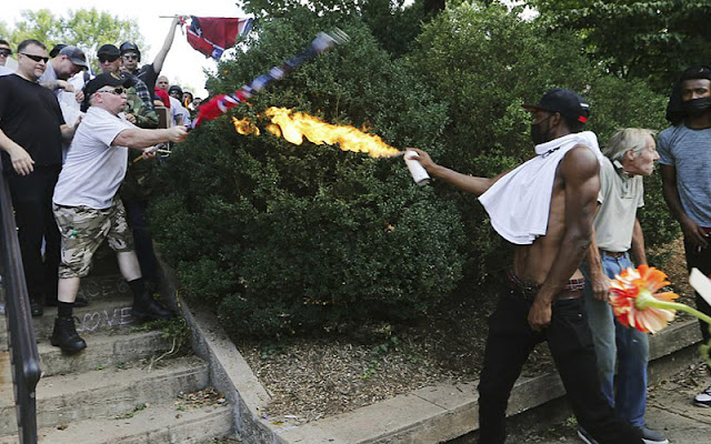 Charlottesville Car Ram: Man Snaps after 5 Hours of Violence by Antifa Thugs 1 flame