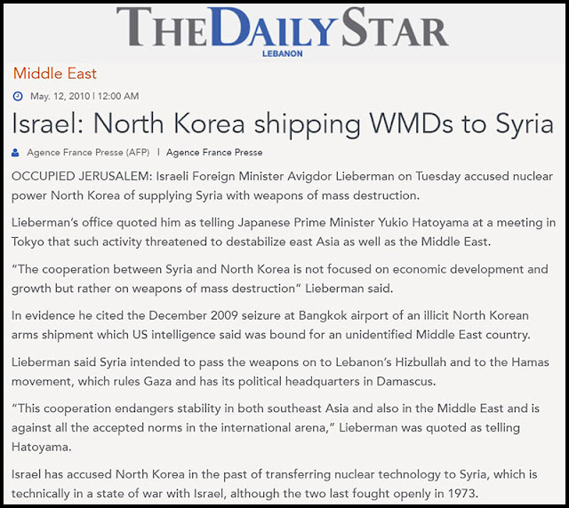 Daily Star Korea WMD Syria
