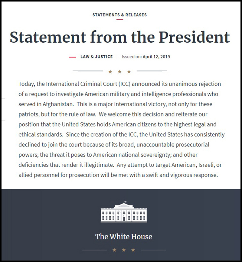 white house statement