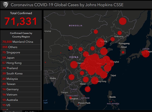 coronavirus infections 2020 02 16