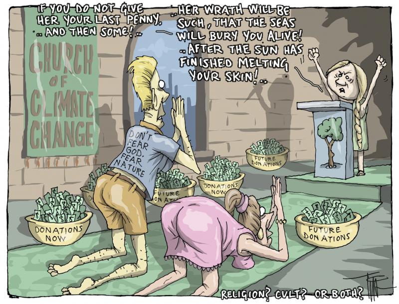 church of climatology cartoon tim obree