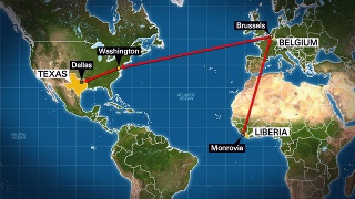 Ebola patient route