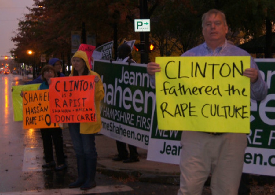 bill clinton rapist signs