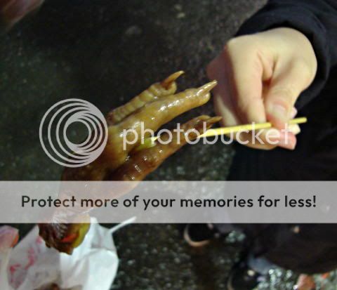 eating chicken feet