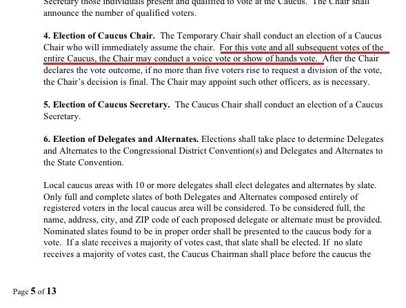 rules caucus mo