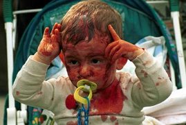 Bloody muslim baby image