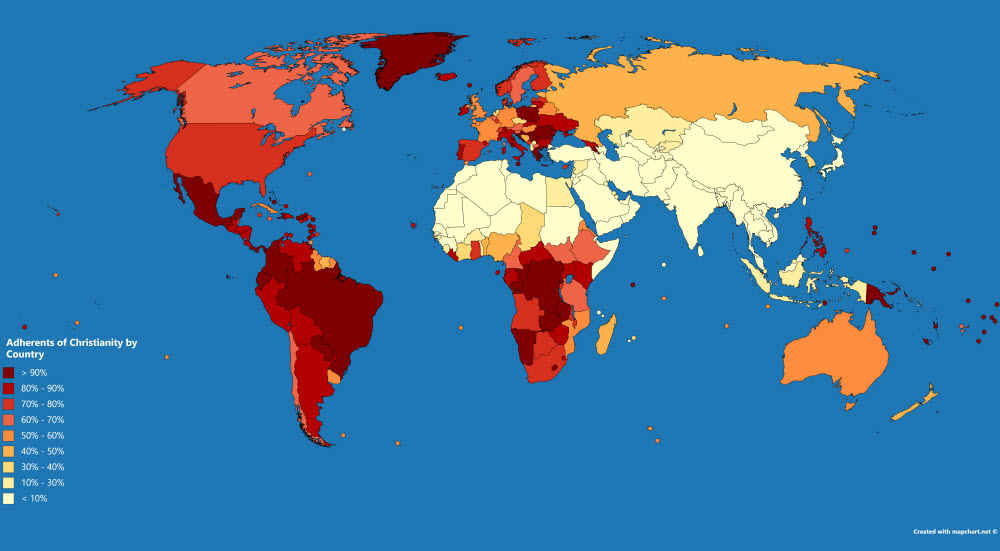 Europe christianity map