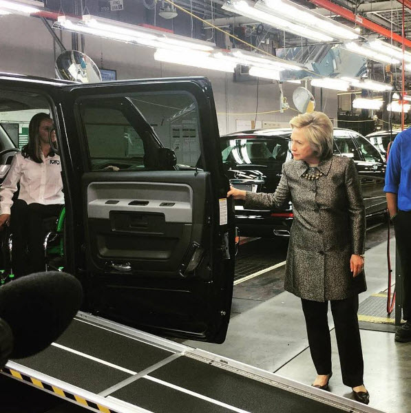 Hillary Checking Disabled Van3