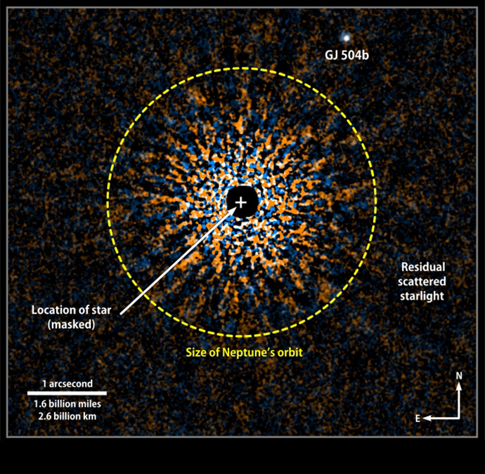 NASA shows smallest-yet imaged exoplanet 2 gj504b labels v2