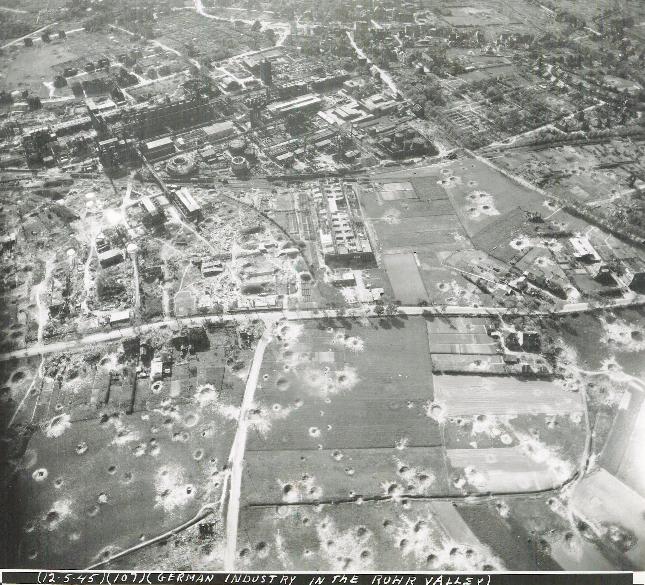 German Industrial Area After Bombing, before Plundering