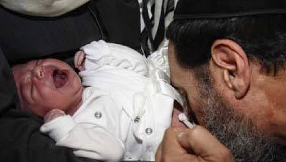 Rabbi Circumcision crying baby2