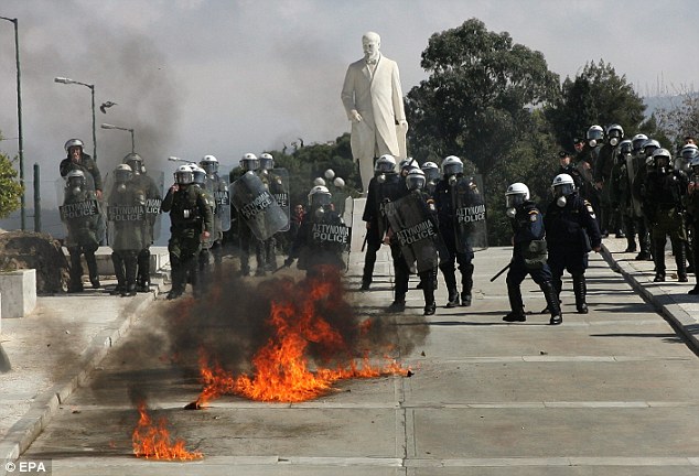Greece rocked by riots as up to 60,000 people take to streets to protest against government 1 article 1257243 08AD1716000005DC