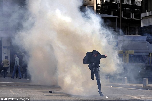 Greece rocked by riots as up to 60,000 people take to streets to protest against government 3 article 1257243 08AD80B5000005DC