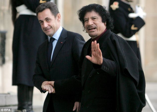Gadaffi evading capture in Mercedes given to him by Sarkozy 2 article 0 0B340DD800000578