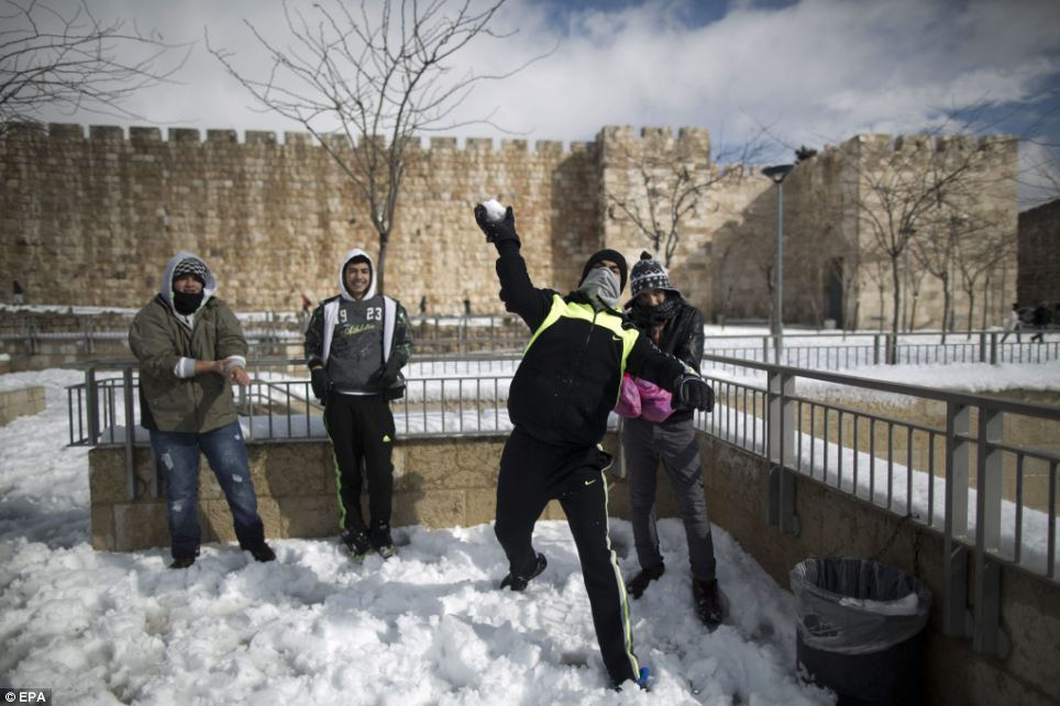 First snowstorm in 100 years hits Middle East 2 article 2523259 1A14E22A00000578