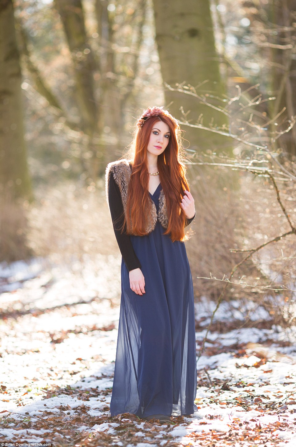 3E55D94B00000578 4321382 In this photo a woman from Munich in Germany poses in a wintry w a 3 1489845683487