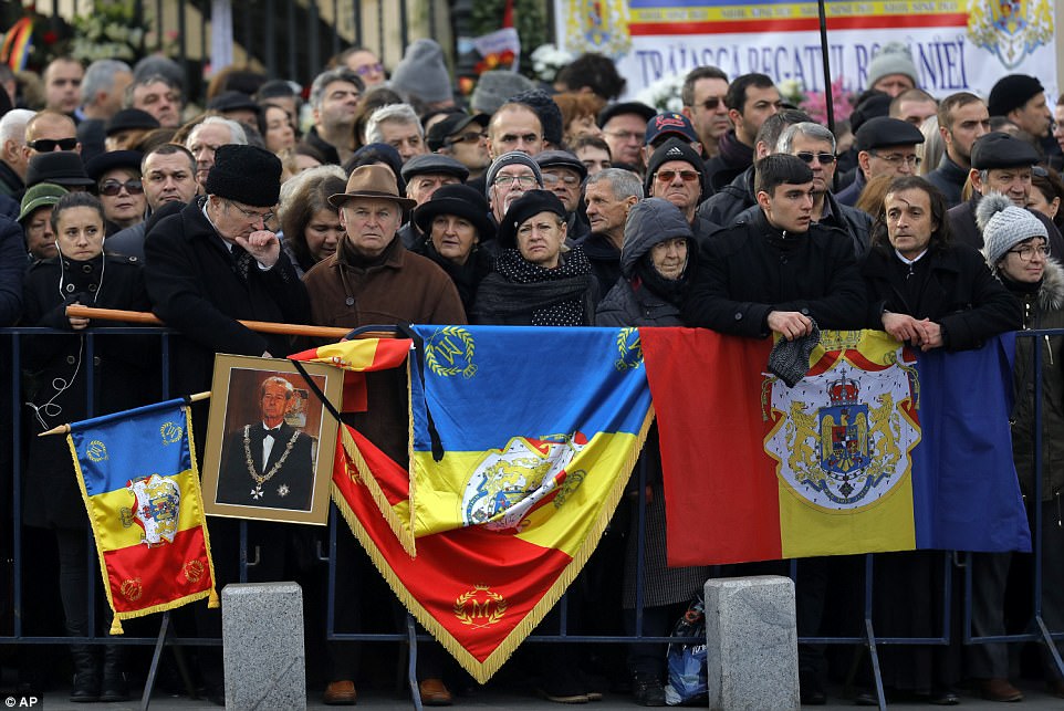 Romania mourns death of King Michael I, European royalties attend funeral 13 47605C2C00000578 5185873 People wait outside the former royal palace to attend Romanian K a 21 1513451885975