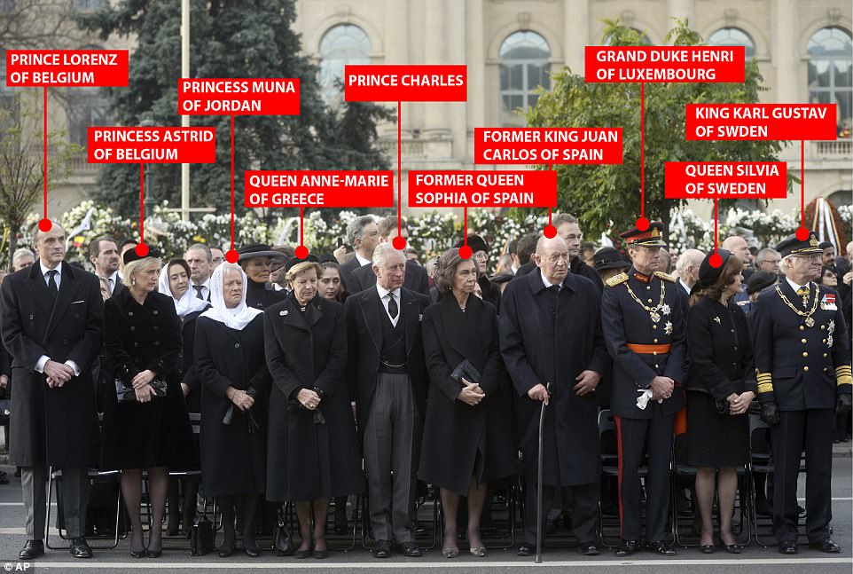 Romania mourns death of King Michael I, European royalties attend funeral 4 47611B8400000578 5185873 From left Belgium s Prince Lorenz Princess Astrid Princess Muna a 1 1513451884661