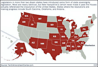 states rights secession map