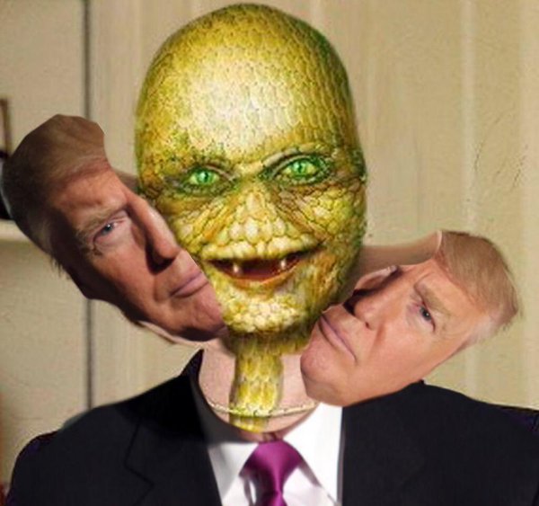 Hillary Clinton: "Trump is a Conspiracy Racist KKK Misogynist Alien From Planet Kremlin" 3 real photo of trump shapeshifting