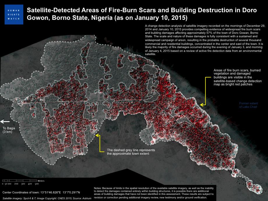 Satellite images reveal 'horrific' scale of Boko Haram attack in Nigeria 3 B7VkbF5IgAAmJwF