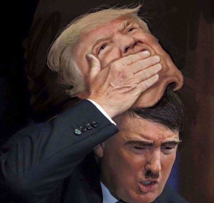 hitler trump mask