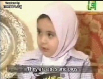 Palestinian girl jews apes and pigs images