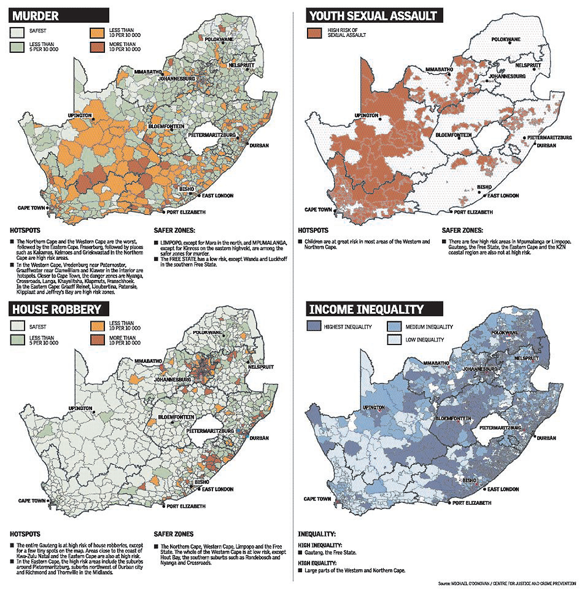 south africa crime map