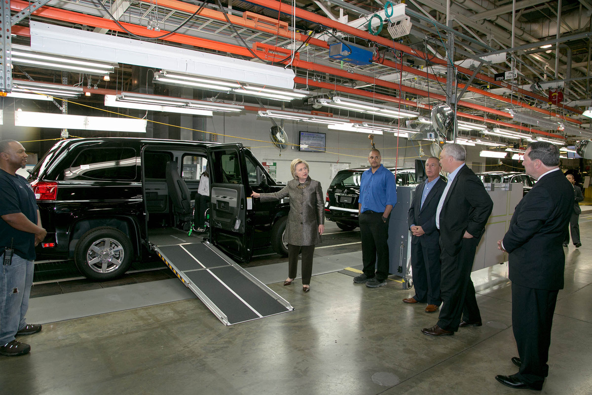 Hillary Checking Disabled Van1