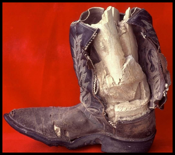 cowbow boot rock